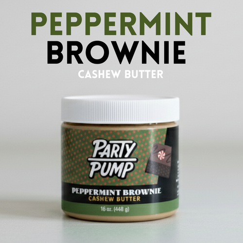 Peppermint Brownie Cashew Butter Jar