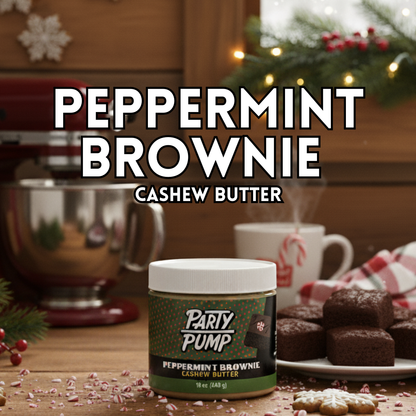 Peppermint Brownie Cashew Butter Jar